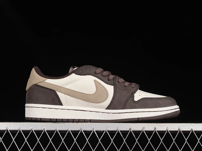 All Categories Air Jordan Jordan Series Basketball Shoes Air Jordan 1 Low Travis Scott x Air Jordan 1 Low OG AJ1 Joe 1 Reversed Overhook Joint Style Casual Sports Basketball Shoes DM7866-666